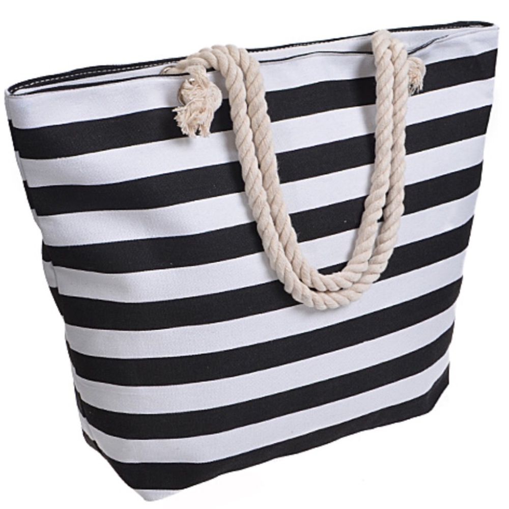 ⭐️Best In Bags HP⭐️  ‼️ Last One! ‼️ Zip-Top Canvas Tote-Black - Picture 2 of 3